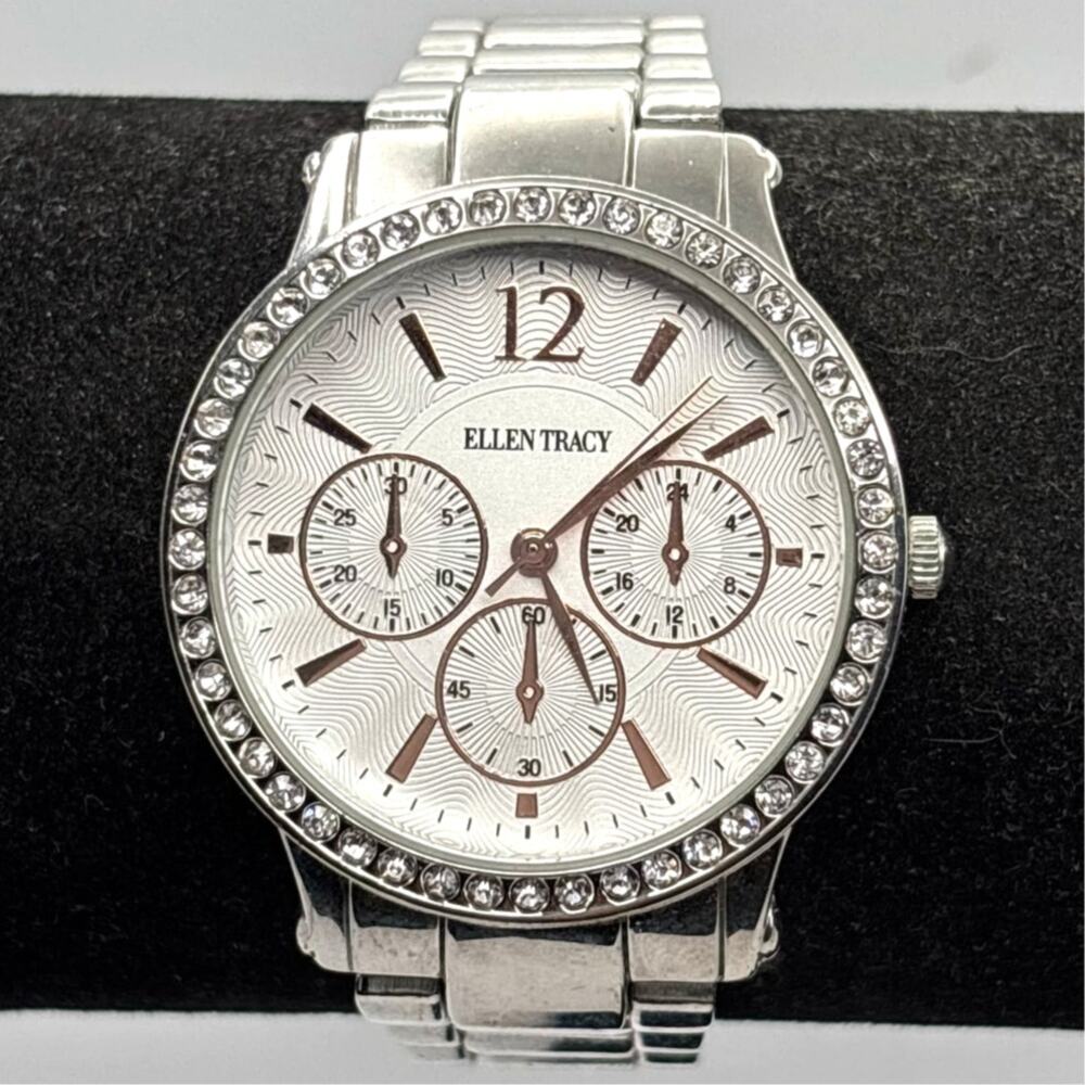 Silver Ellen Tracy Men's Watch